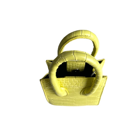 Vegan Leather Yellow Mini bag - Picture 3 of 6